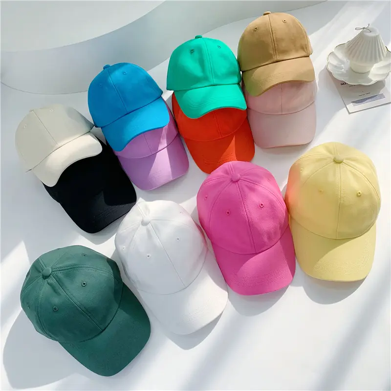 High quality 6 panel cotton custom logo blank oem hats kids baseball cap