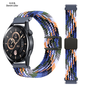 สนุกกับความสวยสำหรับ Samsung Galaxy Watch สำหรับนาฬิกาสายไนลอนสานขนาด20มม. 22มม. หัวเข็มขัดแม่เหล็ก - Product Image 5