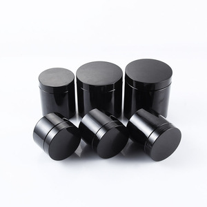 Black PET Cosmetic <b>Jars</b> for Canned Food Candy <b>Cookie</b> & Baby Food Custom Logo 80ml-250ml Sizes - Product Image 6