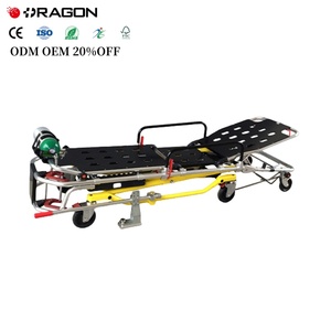 Camilla de aluminio con ruedas Dragon DW-AL012 para ambulancia, manual, ajustable, para primeros auxilios y traslados, capacidad 180 kg - Product Image 3