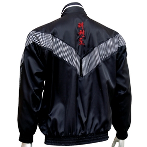 Ensemble de survêtement de Taekwondo unisexe personnalisé, coupe sportive V-Chevron, coupe-vent, uniforme de sport, 100% polyester, coupe ample, qualité supérieure - Product Image 4