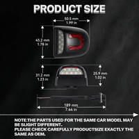 Lampe de plaque d'immatriculation LED de courtoisie en forme de U, blanche et rouge, pour Chevy Silverado GMC Sierra 1999-2013 Cadillac Escalade, en stock aux États-Unis
