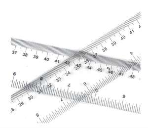 दो पैमानों 50 सेमी/19 इंच प्लास्टिक पारदर्शी सीधे शासक स्पष्ट उत्पाद श्रेणी श्रेणी - Product Image 3