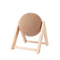 Griffoir pour chat, jouet pour chat, boule à griffer en bois pour chats et lapins, arbre à chat durable en sisal et griffoir pour chat, fournitures pour animaux de compagnie