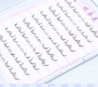 Cils inférieurs synthétiques Polaris sans colle, à tige transparente, style papillon, faux cils réalistes auto-adhésifs pour filles
