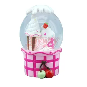 Girl Likes 100MM Pink Ice Cream Snow Globe