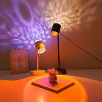 Projecteur d'ambiance AB moderne à double tête pour ondulations d'eau dynamiques, effet coucher de soleil, pour chambre et bureau