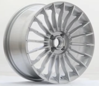 Jantes en alliage multi-rayons 15 pouces argent/noir pour voiture, fabriquées en Chine, en stock usine