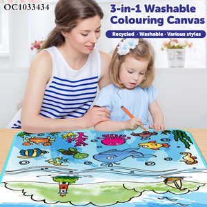 Tapis de <span class=keywords><strong>dessin</strong></span> <span class=keywords><strong>magique</strong></span> à l'eau réutilisable et lavable pour enfants, avec 12 crayons aquarelles, pour jeux de graffitis DIY Game Boy Color - Product Image 2
