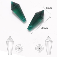 Zhubi Vente en gros Perles en cristal en forme de goutte 8x20MM pour la fabrication de bijoux, perles en verre émaillé, perles en cristal Lampwork, pendentif, lustre