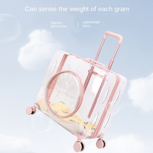 Clear Pet Rod Case Large Portable Traveler Pet <strong>Cages</strong> Carrier Out Cart Large Breathable Pet Air Case - Product Image 3