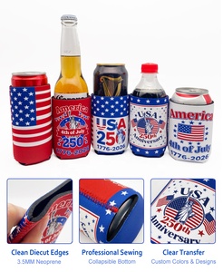 Protège-canettes personnalisé en néoprène pour canettes de 473 ml (16 oz) – Modèles Cowboy, Tea, Jarmoo, NFL, Baseball Glove, et Koozy pour bière 16 oz, avec logo personnalisé - Product Image 3
