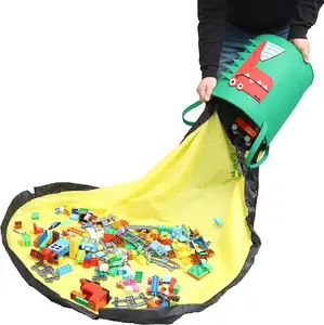 Sac de rangement pour jouets, Lego, sac de rangement de jouets, tapis de jeu, poubelle de rangement rapide et pliable pour chambre de bébé, jouets d'enfants, panier d'organisation de jouets de grande capacité