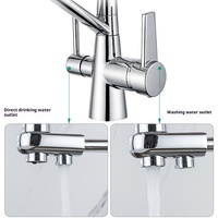 Robinet de cuisine moderne au design simple, en alliage de zinc et cuivre, avec entrée d'eau trois-en-un (eau chaude/froide), purificateur d'eau, à poser sur le comptoir
