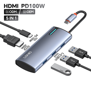 LDNIO 2017 Estaciones de acoplamiento para portátiles y adaptadores de corriente Industrial 5 en 1 Puerto <span class=keywords><strong>USB</strong></span> <span class=keywords><strong>C</strong></span> 3,0 <span class=keywords><strong>HUB</strong></span> - Product Image 1
