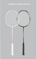 Raquette de badminton professionnelle haute performance 28LBS, haute tension, en fibre de carbone