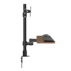 Aksesori tv lain, dudukan Desktop gerakan penuh monitor baja 360 derajat Lengan 14 "-27" Monitor Mount lengan baki Keyboard