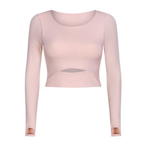 <span class=keywords><strong>Camiseta</strong></span> Deportiva de Manga Larga Transpirable y sin Costuras para Mujer, Talla Grande, para Correr al Aire Libre, Yoga, Modelo S2032, Novedad de 2024 - Product Image 4