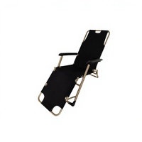 Chaise-lit pliante d'extérieur réglable et portable en acier, personnalisable, pour camping, terrasse et plage, OEM, économique