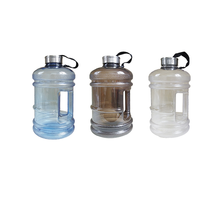 Bouteille d'eau en plastique de 5 gallons unisexe de 5 gallons de large bouche demi-gallon motivationnelle sans BPA avec manchon personnalisé pour l'eau bouillante de camping