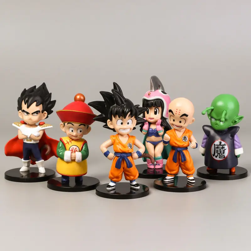 Alta Qualidade Dos Desenhos Animados Anime 3D Dragão Filho Goku Saiyan Vegeta Piccolo Action Figure Set Toy Coleção Decoração Figura Boneca Presente