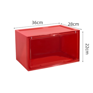 Portascarpe trasparente <span class=keywords><strong>con</strong></span> controllo del suono luminoso <span class=keywords><strong>con</strong></span> scatola <span class=keywords><strong>di</strong></span> <span class=keywords><strong>plastica</strong></span> per ispessimento magnetico lato aperto per organizzazione senza polvere - Product Image 4