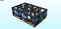 Jeu de labyrinthe gonflable durable, maison hantée gonflable pour Halloween, pour le plaisir
