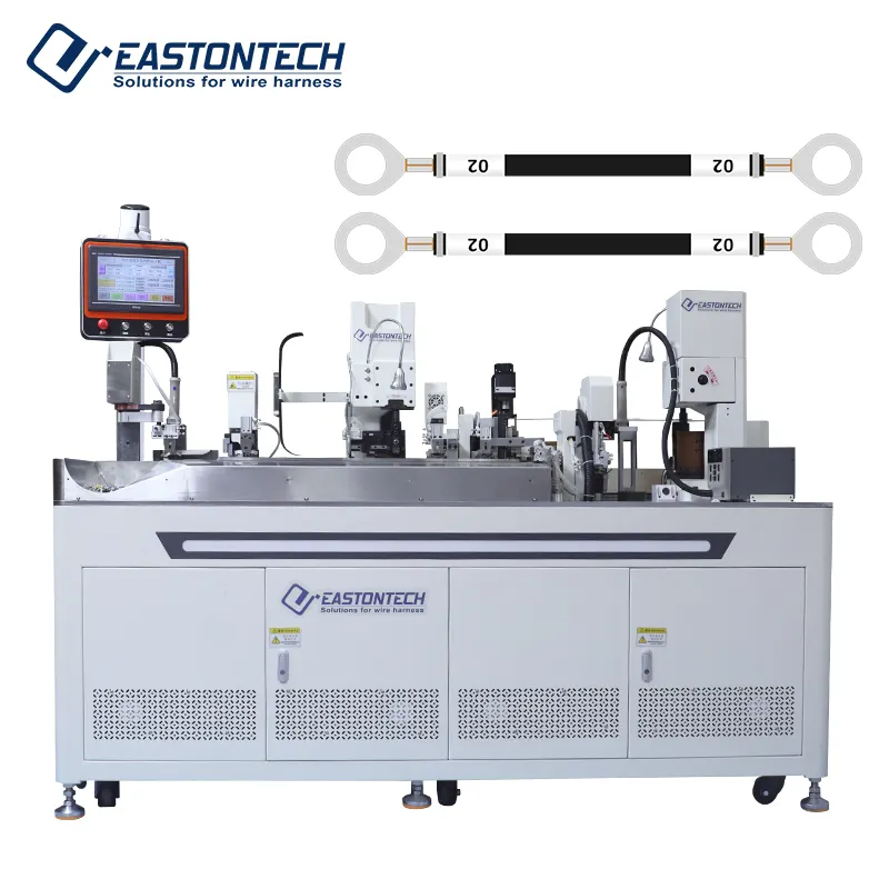 EW-8155 Automatische Draadstrip Krimpmachine Kabel Marker Machine Met Buis Invoegen Machine