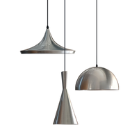 Lámpara Colgante de Acero Inoxidable Estilo Industrial, Plafón Plateado para Bar, Restaurante, Mesita de Noche, Cafetería, Moderna y Minimalista
