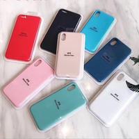 Coque originale en silicone liquide SPC01 pour iPhone 13, 14, 15 plus, 11 pro max, X, XS, XR, XS MAX