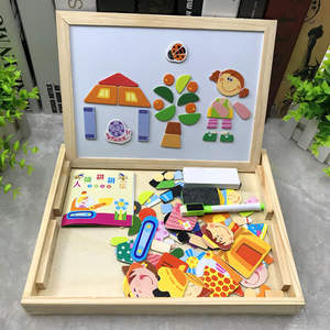 Rompecabezas magnético de doble cara Montessori de madera para bebés, juego de rompecabezas educativo, juguetes, <span class=keywords><strong>dibujo</strong></span> magnético, tablero ocupado, juguete para regalo - Product Image 5