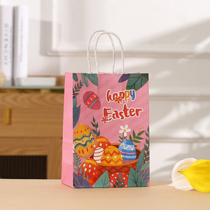 <span class=keywords><strong>Sac</strong></span> cadeau en papier <span class=keywords><strong>kraft</strong></span> brun Lapin de Pâques avec impression en héliogravure, emballage de luxe biodégradable pour les fêtes, bonbons et collations - Product Image 4