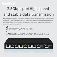 Commutateur de gestion de réseau 2.5G 10G Uplink, gestion de réseau légère, Plug and Play, pour bureaux d'entreprise, gestion VLAN