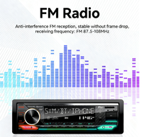 Pabrik Grosir 1 Din Car Stereo MP3 Player dengan FM Transmitter BT 5.0 2 Port USB Layar LCD Besar Amplifier & Radio Tuner