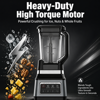 265399 1500W 2L Blender puissant pour usage intensif, broyeur de glace, blender puissant capable de mélanger des glaçons