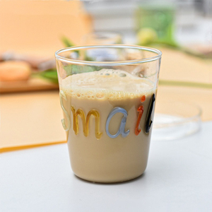 Tazza in Vetro Trasparente Fai-da-Te da 400ml con Lettere per Succo, <span class=keywords><strong>Acqua</strong></span> e Caffè Freddo, Tazza Pigra per Bevande - Product Image 1
