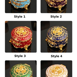 <b>Cute</b> Enamel Jewelry Locket Box Custom Jewelry Box Packaging for Enamel <b>Pin</b> Vintage Enamel Jewelry Box Enamel Jewelry Box Custom - Product Image 5