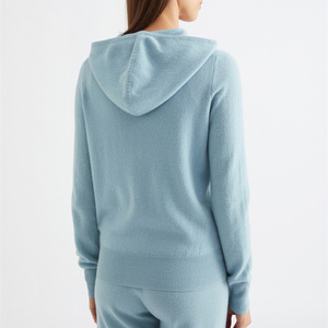 Cardigan da <span class=keywords><strong>Donna</strong></span> in Puro Cashmere <span class=keywords><strong>con</strong></span> <span class=keywords><strong>Zip</strong></span> e Cappuccio - Product Image 6