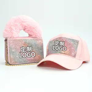 New Arrivals Matching Diamond Purse Hat Sets Fashion Ny Hats Bling And Women Ny Bags Wholesale Designer Handbags Sets