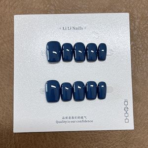 Handmade Press on Nails 10pcs Luxury <strong>Grape</strong> Purple Acrylic False Nails Salon Quality Reusable Solid Color Stick on Nails - Product Image 6