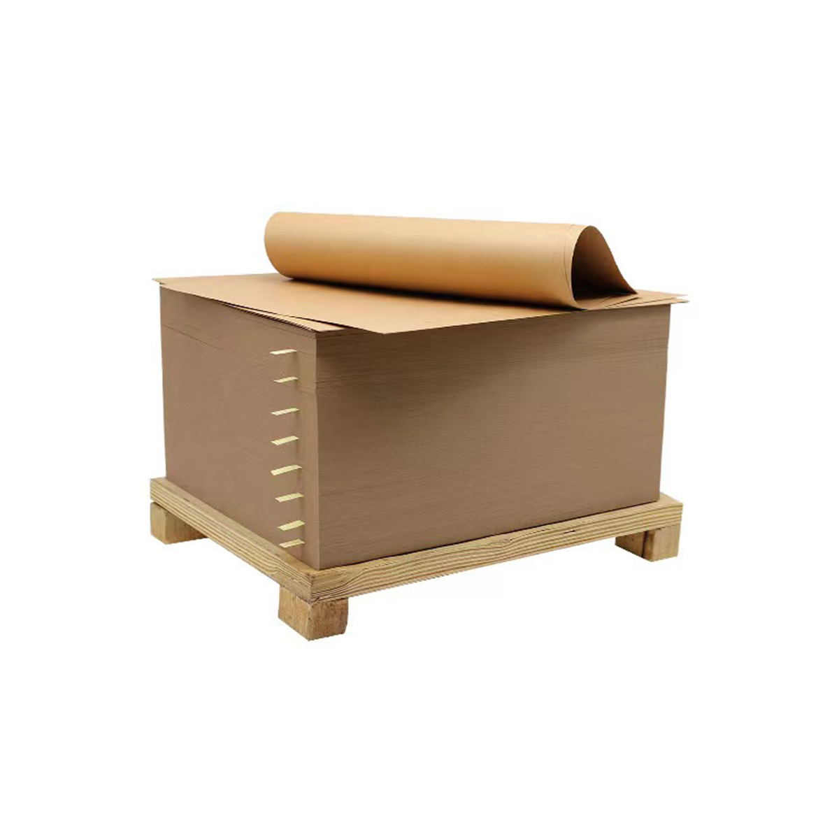 Factory Wholesale Custom Yellow Kraft Paper Packaging Paper Printing Film Roll 80g-450g Pure Wood Pulp Kraft Cardboard