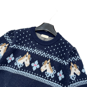 เสื้อจั๊มเปอร์ถักสไตล์นอร์ดิกสำหรับผู้หญิง แขนสั้น คอกลม ผ้าถักเนื้อนุ่ม ใส่ได้ทุกวัน - Product Image 6