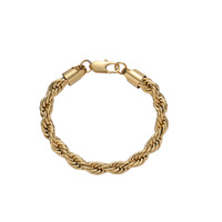 Bracelet torsadé en acier inoxydable personnalisé pour homme, plaqué argent, largeur 8 mm, bonne qualité