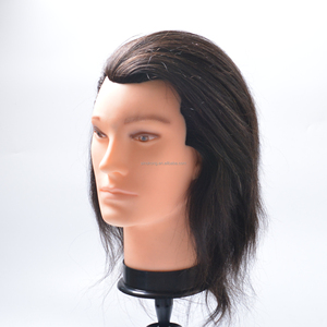 Têtes de mannequin d'entraînement <span class=keywords><strong>pour</strong></span> <span class=keywords><strong>coiffeur</strong></span>, 100% cheveux humains, sans barbe, vente en gros - Product Image 2