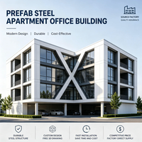 Bâtiment de bureau moderne en acier, structure résistante au vent, projet immobilier commercial préfabriqué à rendement élevé (ROI), hôpital, villa