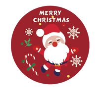 Rouleau d'autocollant de Noël personnalisé de fabricant de la Chine vacances Happy Labels ruban d'étanchéité adhésif pour la décoration d'emballage cadeau