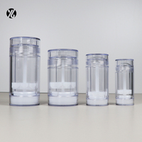 Conteneur de déodorant en plastique AS personnalisé de 15 g, 30 g, 50 g, 75 g, blanc ou noir, avec mécanisme rotatif