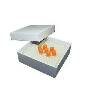 ラボ81穴100ウェルクライオチューブボックス1.8ml2ml凍結チューブ用極低温段ボールクライオボックス