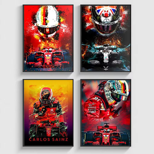 F1 <span class=keywords><strong>formule</strong></span> voiture course affiches peinture toile mur Art photos HD imprime maison décorative Cuadros peintures - Product Image 2