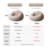 Meilleur prix Portable pliable flocage gonflable simple sphérique paresseux chaise longue loisirs de plein air salon air canapé